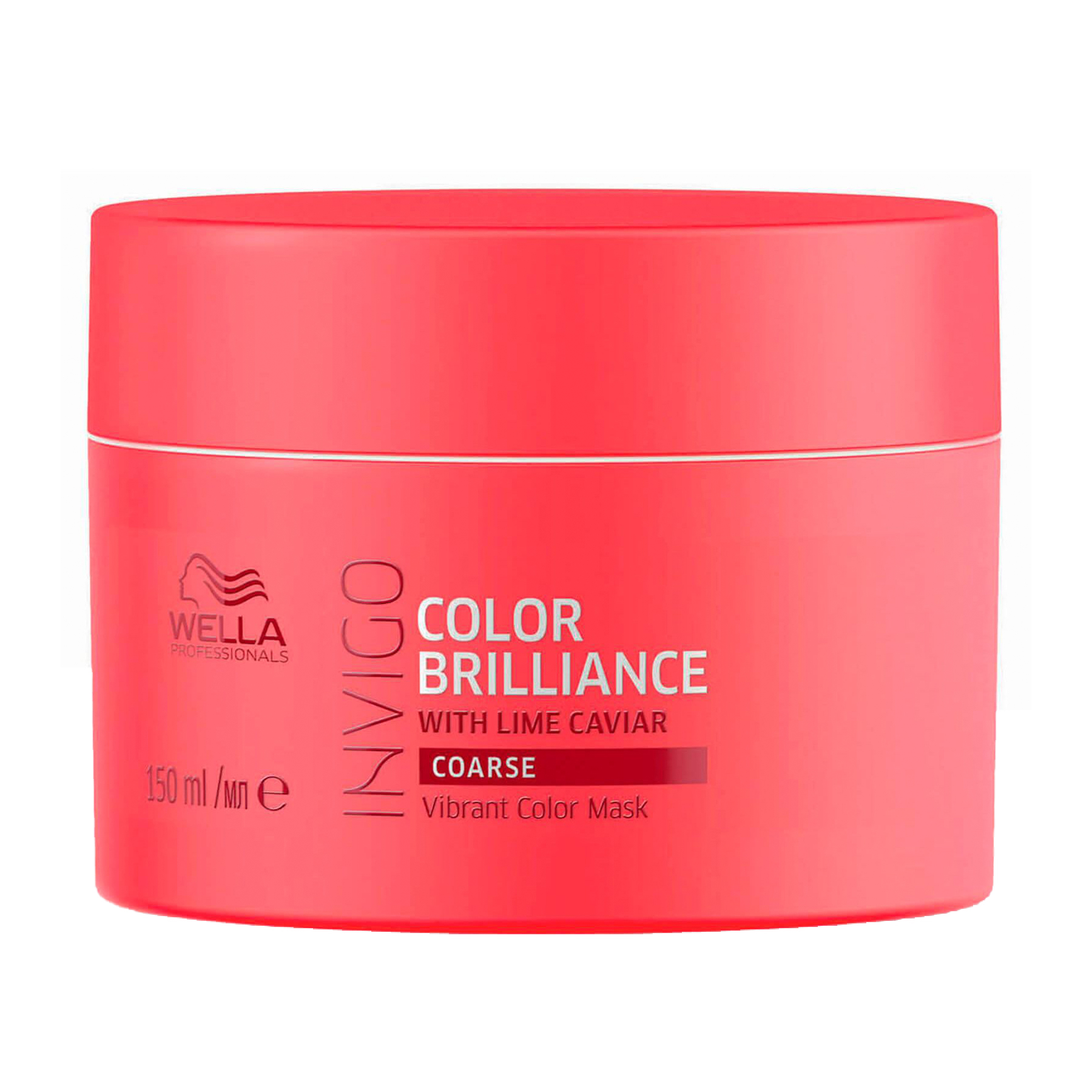 Маска Wella Professionals Invigo Color Brilliance Coarse для яскравості пофарбованого жорсткого волосся, з лаймовою ікрою, 150 мл